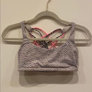 Lululemon Free to Be Wild animal print bra